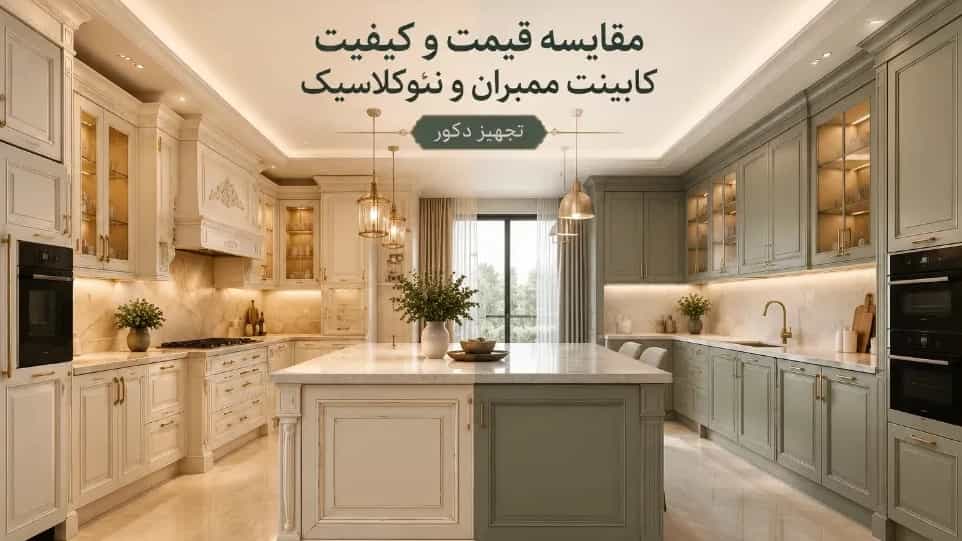مقایسه قیمت و کیفیت کابینت ممبران و نئوکلاسیک در بازار شیراز